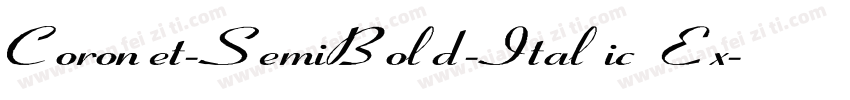 Coronet-SemiBold-Italic Ex字体转换